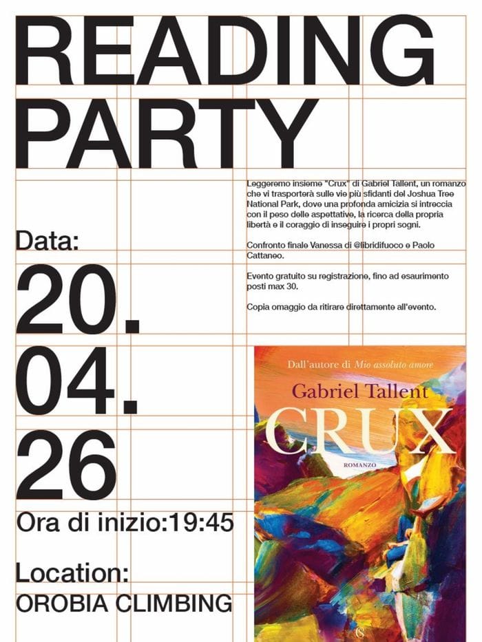 Un «reading party» tra le pareti di arrampicata: a Curno si legge «Crux»