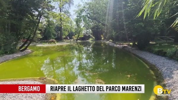 A Bergamo riapre il laghetto del parco Marenzi