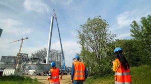 Cap posa a Sesto S. Giovanni il camino della BioPiattaforma ZeroC
