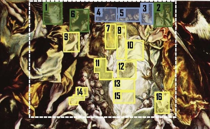 Solo la mano di El Greco dietro il dipinto del Battesimo di Cristo 