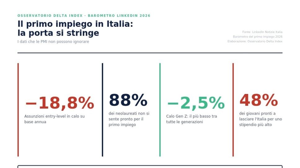 Il primo impiego? Un traguardo che per i giovani si allontana sempre più