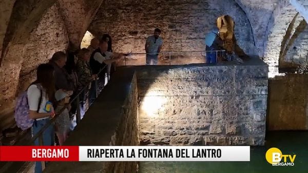 Città Alta, prima apertura al pubblico dell’antica Fontana del Lantro