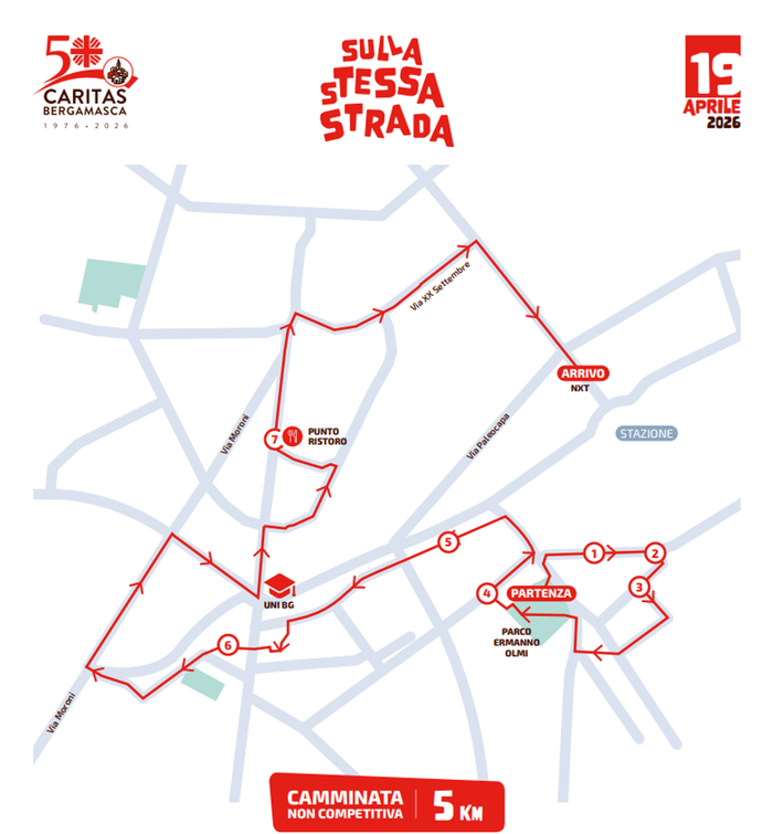 A Bergamo tutti in cammino per la Caritas, contro i pregiudizi