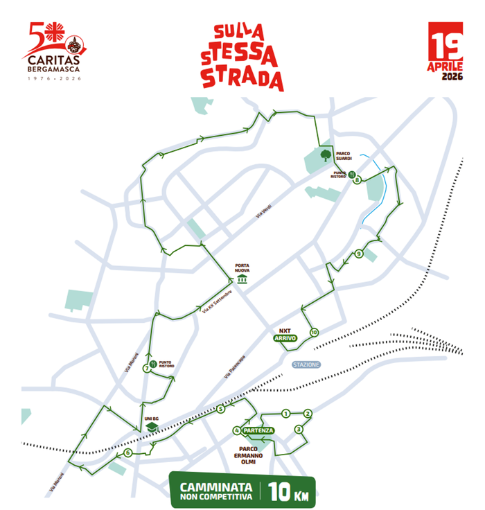 A Bergamo tutti in cammino per la Caritas, contro i pregiudizi