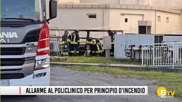 Principio d'incendio al Policlinico di Zingonia. Pazienti evacuati per precauzione.