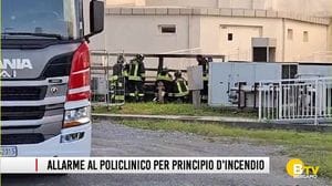 Principio d'incendio al Policlinico di Zingonia. Pazienti evacuati per precauzione.