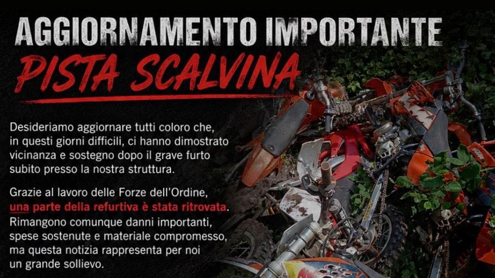 Pista Scalvina, ritrovata parte della refurtiva dopo il furto: «Un grande sollievo, grazie a chi ci ha sostenuto»