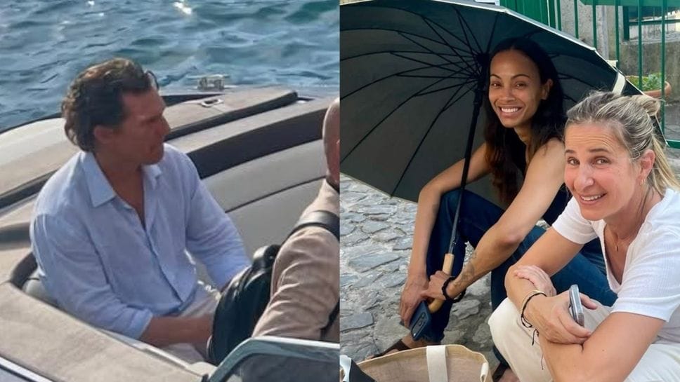 Star sul Lago d’Iseo: le foto di Zoe Saldana e Matthew McConaughey
