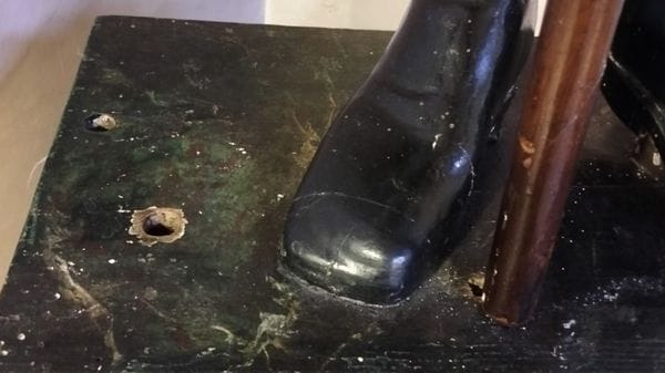 Trescore, rubato il cane in legno dalla statua di San Rocco