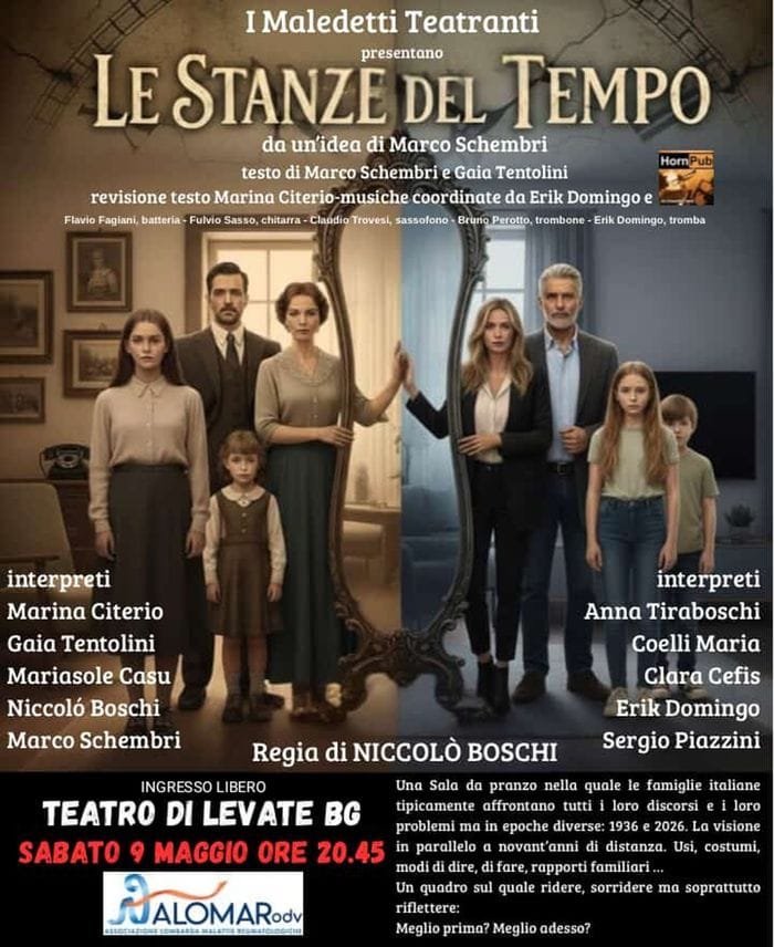 «Le Stanze del Tempo», a Levate debutta lo spettacolo dei Maledetti Teatranti