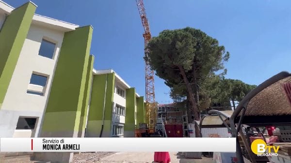 Gorlago, i lavori in corso all'istituto comprensivo Aldo Moro