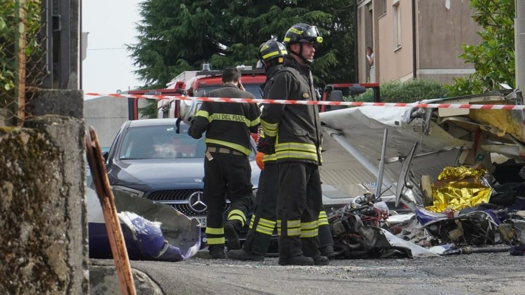 Ultraleggero caduto a Valbrembo: un morto e un ferito grave
