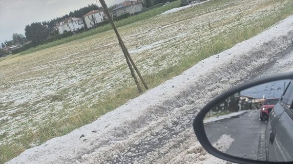 Grandine e vento forte a Osio Sotto