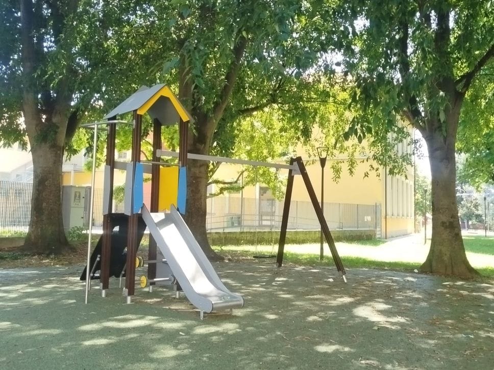 Bergamo, Colognola: rinnovato il giardino vicino alla scuola Calvino