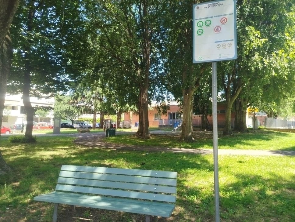 Bergamo, Colognola: rinnovato il giardino vicino alla scuola Calvino
