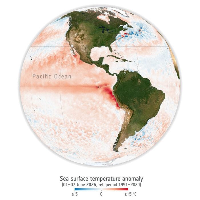 I satelliti europei confermano il risveglio di El Niño sul Pacifico  VIDEO