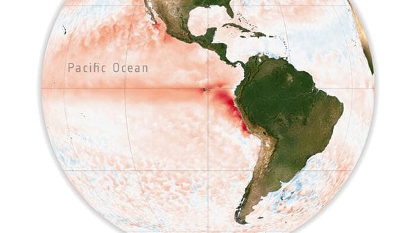 I satelliti europei confermano il risveglio di El Niño sul Pacifico  VIDEO
