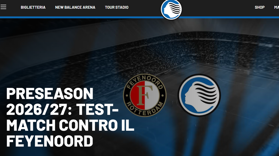 L’Atalanta vola in Olanda: sfida al Feyenoord il 2 agosto