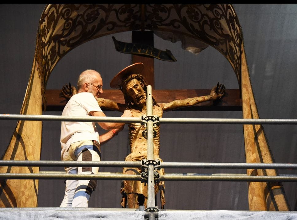 Nella Basilica di Santa Maria Maggiore dieci piani di ponteggio per il maxi-restauro del presbiterio