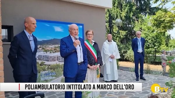 Bergamo, fondazione Carisma, un nuovo poliambulatorio intitolato a Marco Dell'Oro