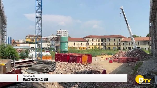 Bergamo, ex caserme Montelungo-Colleoni, nel cantiere dell'intervento di rigenerazione urbana