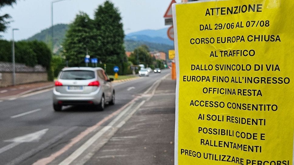Scanzo, lavori alla bretella Resta-Vitali: corso Europa chiude 40 giorni