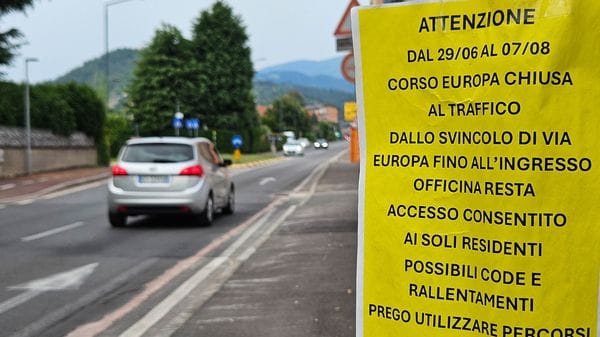 Scanzo, lavori alla bretella Resta-Vitali: corso Europa chiude 40 giorni