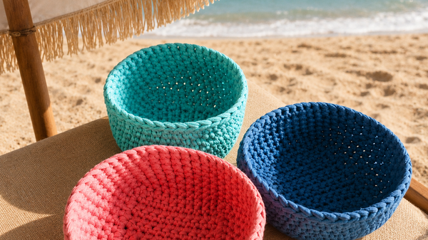 Crochet sotto l’ombrellone, cinque idee da fare con meno di un gomitolo