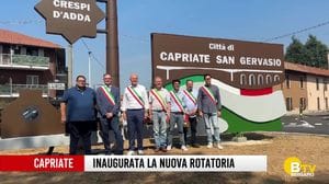 Inaugurata a Capriate la nuova rotatoria