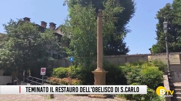 Terminato a Treviglio il restauro dell'obelisco di San Carlo