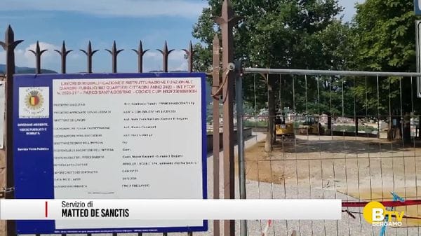 Città Alta, estate senza Parco Sant'Agostino causa lavori in corso