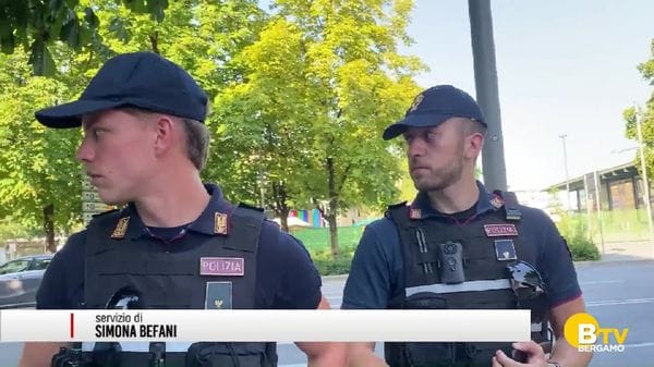 Poliziotto aggredito in centro a Bergamo durante un controllo