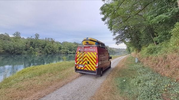 Trezzo, giovane in difficoltà nell’Adda salvato dai Vigili del fuoco