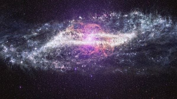 Il telescopio Webb festeggia il compleanno con una galassia insolita 