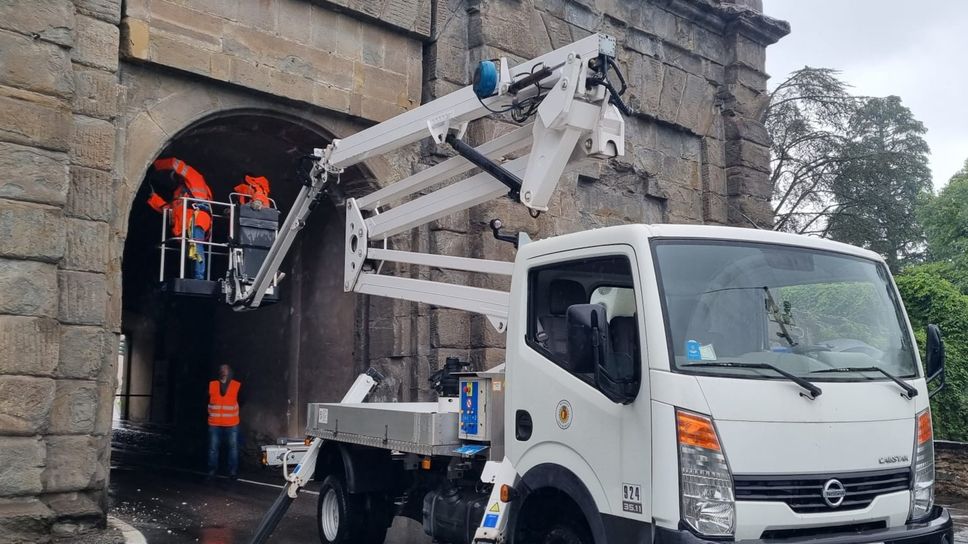 Bergamo, ultimi lavori a Porta Sant’Agostino nella notte tra il 15 e il 16 luglio