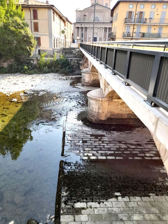 Il fiume Serio in agonia: portata quasi azzerata