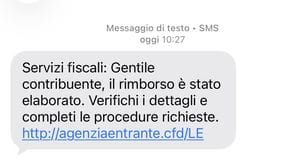 Ancora truffe via sms: attenzione a quella del finto rimborso dell’Agenzia delle Entrate