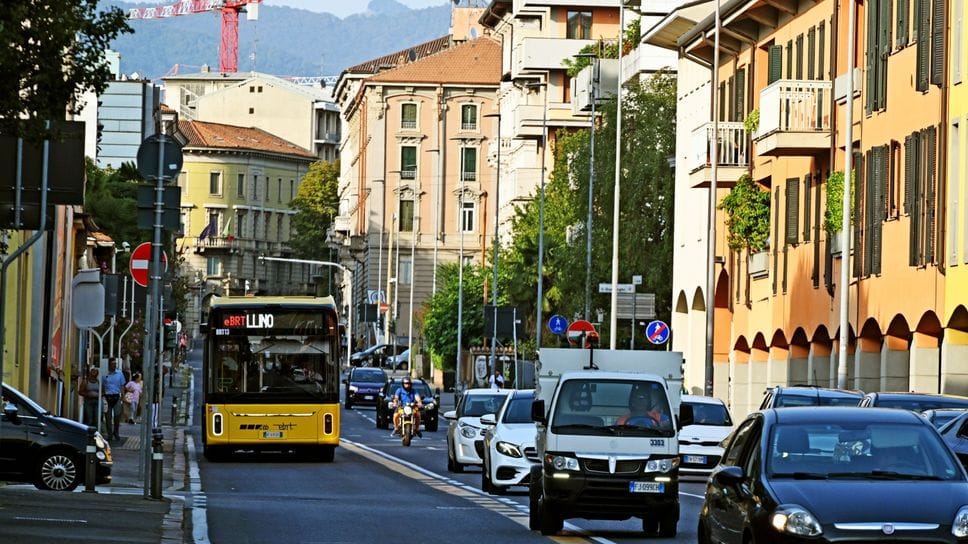 E-Brt, al via i lavori per la nuova corsia in via San Giorgio a Bergamo