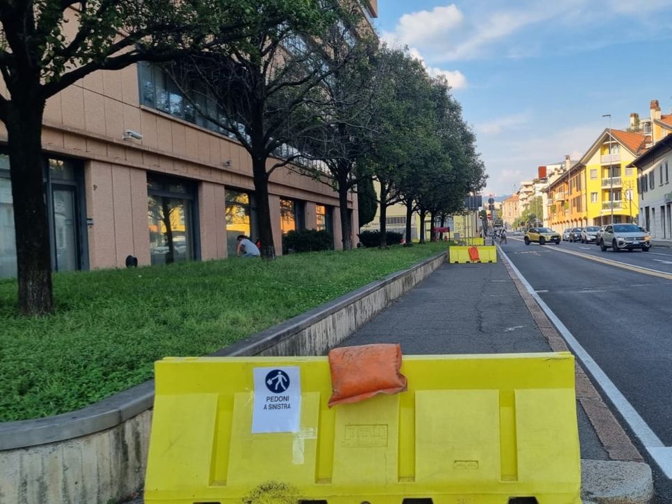 E-Brt, cambia la viabilità tra via Baschenis e via San Giorgio: prime modifiche per il cantiere - Foto