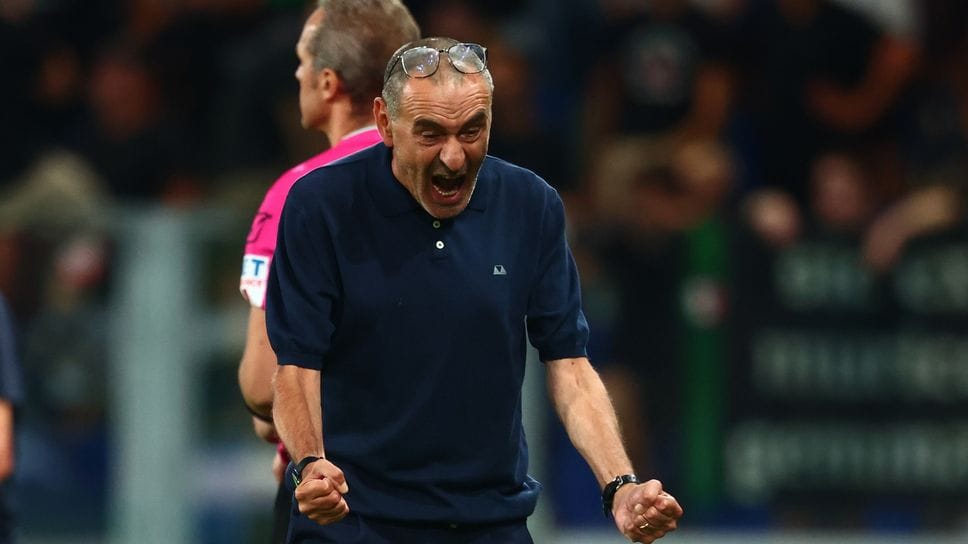 Sarri: «Buon ritmo nei primi 25-30 minuti. Partita di sofferenza con piccoli passi avanti»