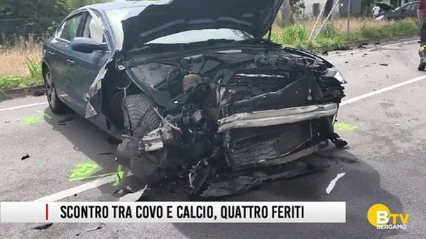 Scontro tra Covo e Calcio, quattro persone ferite