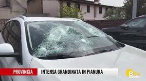 Forte grandinata nella Bassa Bergamasca