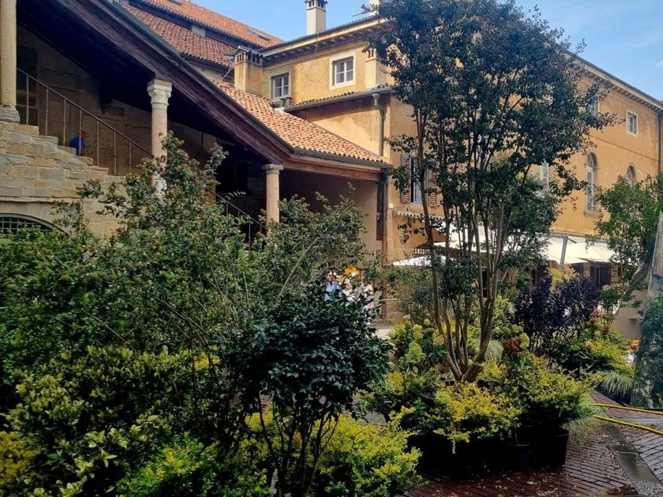 In Piazza Vecchia a Bergamo iniziato l’allestimento del Landscape Festival - Foto