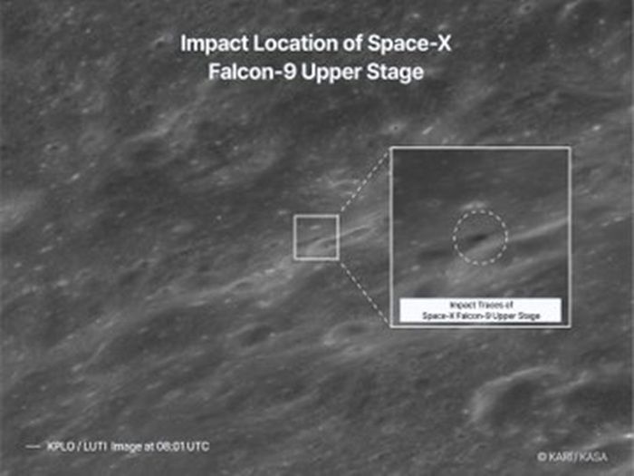 Luna, in un video l'impatto del detrito di SpaceX