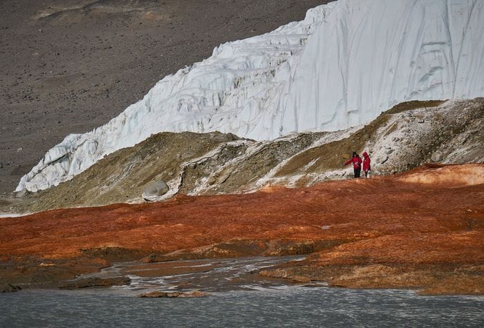 Nelle cascate di sangue dell'Antartide antichi microrganismi marini