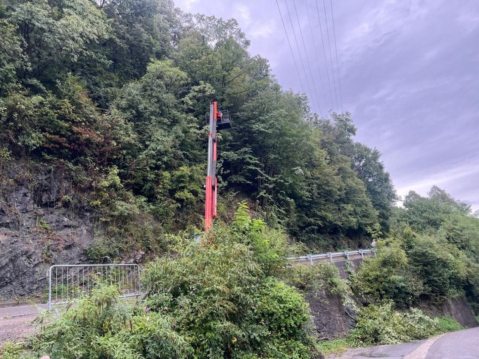 San Giovanni Bianco, frana sulla strada per Monterosso e Cornalita