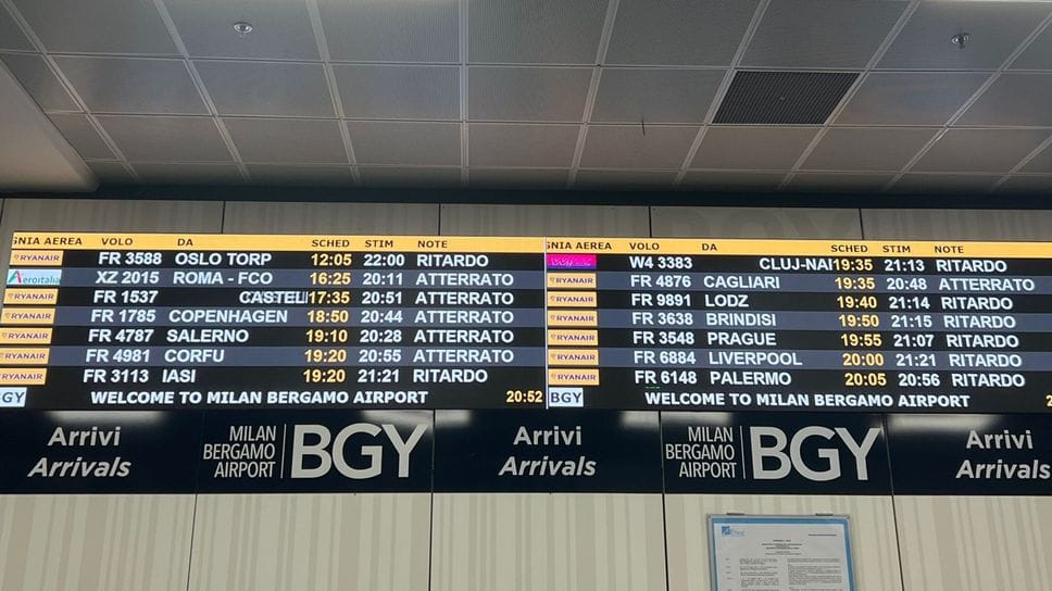 Orio al Serio, volo Ryanair per Brindisi in ritardo di 15 ore