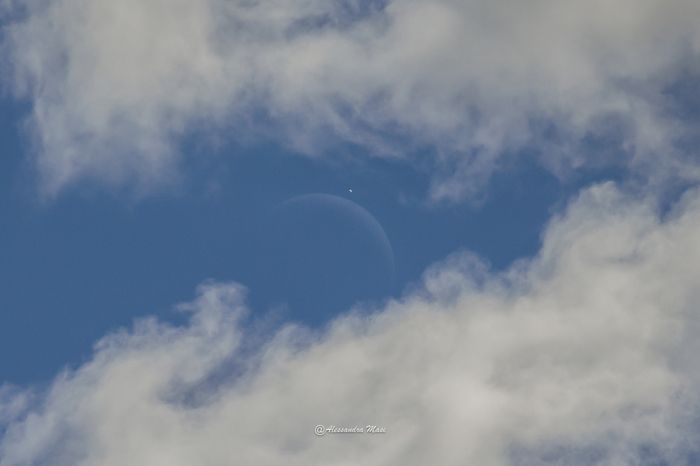 Venere nascosto dalla Luna, sulle Dolomiti