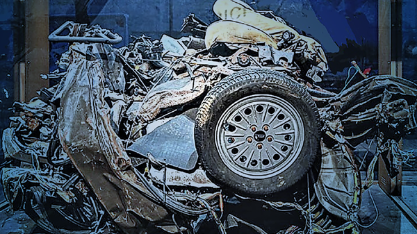 Quarto Savona 15 a Bergamo: i resti dell’auto della scorta di Falcone in via Tasso