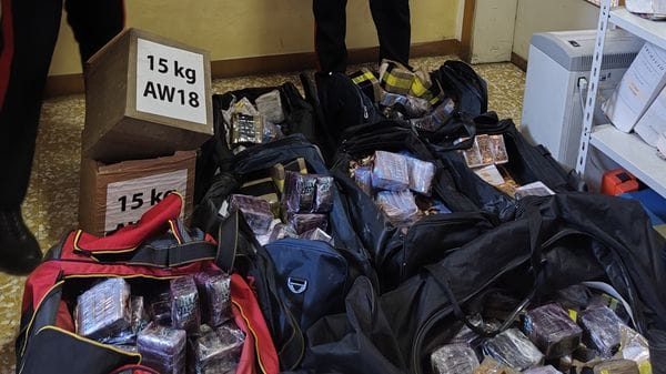 Caprino Bergamasco, sequestrati 230 chili di droga in un garage - Foto e video